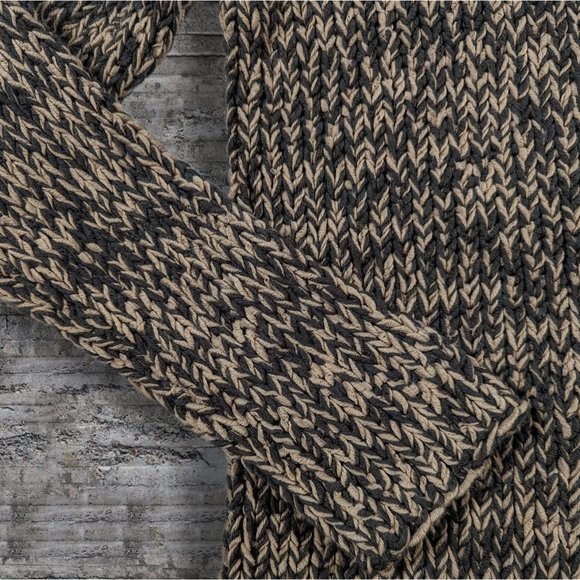 Calvin Klein Super Chunky "Hand Knit Look" Caramel Brown Turtleneck Sweater sz M - Picture 5 of 6